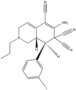 6-amino-8-(3-iodophenyl)-2-propyl-2,3,8,8a-tetrahydro-5,7,7(1H)-isoquinolinetricarbonitrile,294842-44-7,结构式