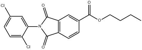 butyl 2-(2,5-dichlorophenyl)-1,3-dioxoisoindoline-5-carboxylate 结构式