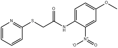 N-{2-nitro-4-methoxyphenyl}-2-(2-pyridinylsulfanyl)acetamide Structure