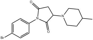 294873-43-1 1-(4-bromophenyl)-3-(4-methyl-1-piperidinyl)-2,5-pyrrolidinedione