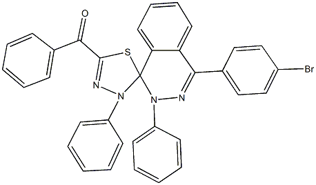 phenyl[4-(4-bromophenyl)-2,4'-diphenyl-1,2,4',5'-tetrahydrospiro(phthalazine-1,5'-[1,3,4]-thiadiazole)-2'-yl]methanone Structure