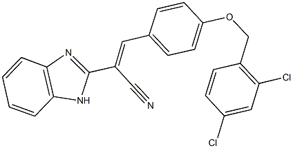 2-(1H-benzimidazol-2-yl)-3-{4-[(2,4-dichlorobenzyl)oxy]phenyl}acrylonitrile Structure