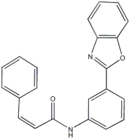 N-[3-(1,3-benzoxazol-2-yl)phenyl]-3-phenylacrylamide 化学構造式