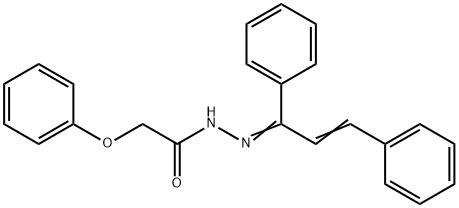 N'-(1,3-diphenyl-2-propenylidene)-2-phenoxyacetohydrazide Structure