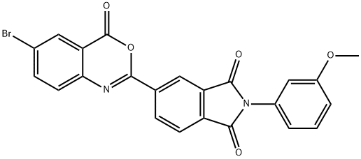 5-(6-bromo-4-oxo-4H-3,1-benzoxazin-2-yl)-2-(3-methoxyphenyl)-1H-isoindole-1,3(2H)-dione Structure