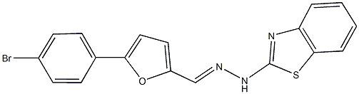 5-(4-bromophenyl)-2-furaldehyde 1,3-benzothiazol-2-ylhydrazone Structure