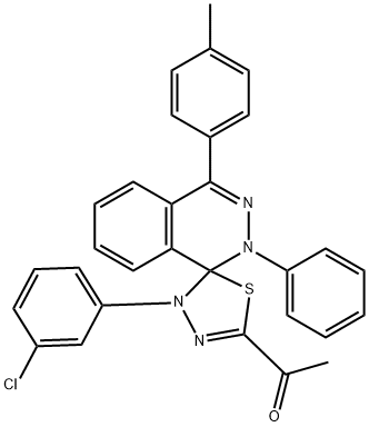 294877-51-3 1-[4'-(3-chlorophenyl)-4-(4-methylphenyl)-2-phenyl-1,2,4',5'-tetrahydrospiro(phthalazine-1,5'-[1,3,4]-thiadiazole)-2'-yl]ethanone