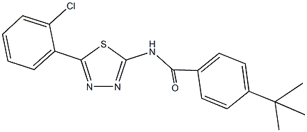 4-tert-butyl-N-[5-(2-chlorophenyl)-1,3,4-thiadiazol-2-yl]benzamide,294878-28-7,结构式