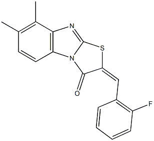 2-(2-fluorobenzylidene)-7,8-dimethyl[1,3]thiazolo[3,2-a]benzimidazol-3(2H)-one|