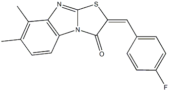 2-(4-fluorobenzylidene)-7,8-dimethyl[1,3]thiazolo[3,2-a]benzimidazol-3(2H)-one,294878-43-6,结构式