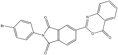 2-(4-bromophenyl)-5-(4-oxo-4H-3,1-benzoxazin-2-yl)-1H-isoindole-1,3(2H)-dione 化学構造式