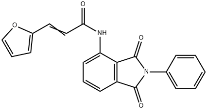 N-(1,3-dioxo-2-phenyl-2,3-dihydro-1H-isoindol-4-yl)-3-(2-furyl)acrylamide Struktur