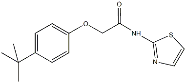 2-(4-tert-butylphenoxy)-N-(1,3-thiazol-2-yl)acetamide 化学構造式