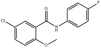 5-chloro-N-(4-fluorophenyl)-2-methoxybenzamide 结构式