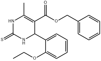 benzyl 4-(2-ethoxyphenyl)-6-methyl-2-thioxo-1,2,3,4-tetrahydro-5-pyrimidinecarboxylate Struktur
