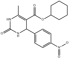 cyclohexyl 4-{4-nitrophenyl}-6-methyl-2-oxo-1,2,3,4-tetrahydro-5-pyrimidinecarboxylate,295344-32-0,结构式