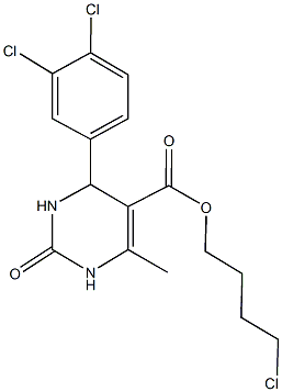 295344-33-1 4-chlorobutyl 4-(3,4-dichlorophenyl)-6-methyl-2-oxo-1,2,3,4-tetrahydro-5-pyrimidinecarboxylate