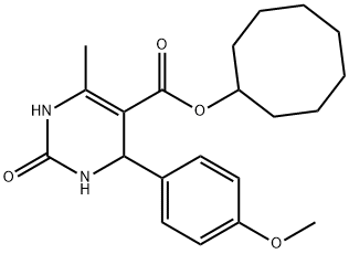 cyclooctyl 4-(4-methoxyphenyl)-6-methyl-2-oxo-1,2,3,4-tetrahydro-5-pyrimidinecarboxylate Structure