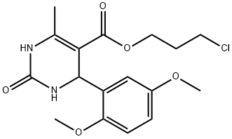 3-chloropropyl 4-(2,5-dimethoxyphenyl)-6-methyl-2-oxo-1,2,3,4-tetrahydro-5-pyrimidinecarboxylate Structure