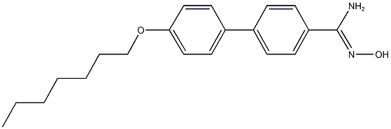 4'-(heptyloxy)-N'-hydroxy[1,1'-biphenyl]-4-carboximidamide 化学構造式