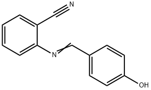 2-[(4-hydroxybenzylidene)amino]benzonitrile Structure