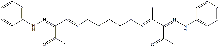 4-[(5-{[1-methyl-3-oxo-2-(phenylhydrazono)butylidene]amino}pentyl)imino]-2,3-pentanedione 3-(phenylhydrazone) Struktur