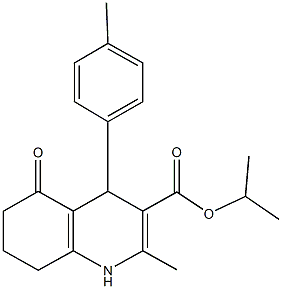 isopropyl 2-methyl-4-(4-methylphenyl)-5-oxo-1,4,5,6,7,8-hexahydroquinoline-3-carboxylate|