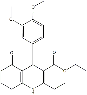 ethyl 4-(3,4-dimethoxyphenyl)-2-ethyl-5-oxo-1,4,5,6,7,8-hexahydro-3-quinolinecarboxylate|