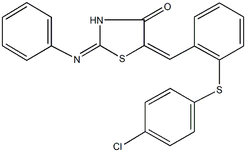 296242-57-4 5-{2-[(4-chlorophenyl)sulfanyl]benzylidene}-2-(phenylimino)-1,3-thiazolidin-4-one
