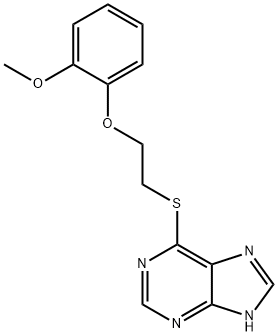 6-{[2-(2-methoxyphenoxy)ethyl]sulfanyl}-9H-purine 化学構造式