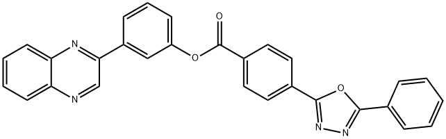 3-(2-quinoxalinyl)phenyl 4-(5-phenyl-1,3,4-oxadiazol-2-yl)benzoate|
