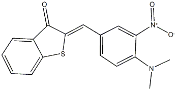 2-{4-(dimethylamino)-3-nitrobenzylidene}-1-benzothiophen-3(2H)-one,296245-89-1,结构式