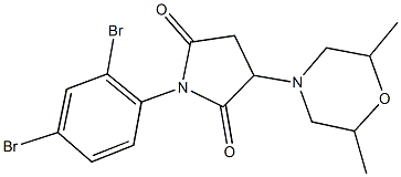 1-(2,4-dibromophenyl)-3-(2,6-dimethyl-4-morpholinyl)-2,5-pyrrolidinedione Structure