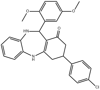 3-(4-chlorophenyl)-11-(2,5-dimethoxyphenyl)-2,3,4,5,10,11-hexahydro-1H-dibenzo[b,e][1,4]diazepin-1-one|