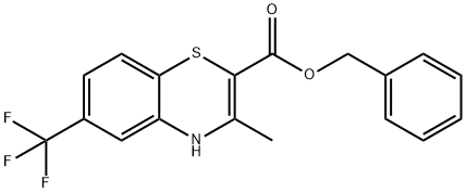 benzyl 3-methyl-6-(trifluoromethyl)-4H-1,4-benzothiazine-2-carboxylate 化学構造式