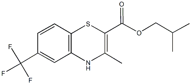 isobutyl 3-methyl-6-(trifluoromethyl)-4H-1,4-benzothiazine-2-carboxylate 结构式