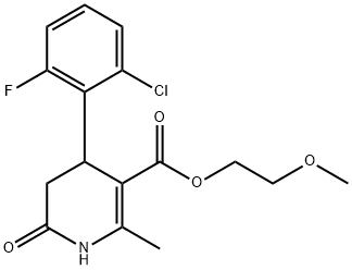 2-methoxyethyl 4-(2-chloro-6-fluorophenyl)-2-methyl-6-oxo-1,4,5,6-tetrahydro-3-pyridinecarboxylate Structure