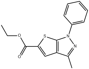 ethyl 3-methyl-1-phenyl-1H-thieno[2,3-c]pyrazole-5-carboxylate Struktur