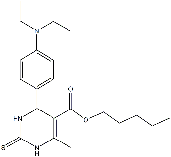 296262-60-7 pentyl 4-[4-(diethylamino)phenyl]-6-methyl-2-thioxo-1,2,3,4-tetrahydropyrimidine-5-carboxylate