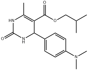 isobutyl 4-[4-(dimethylamino)phenyl]-6-methyl-2-oxo-1,2,3,4-tetrahydro-5-pyrimidinecarboxylate 化学構造式