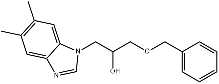 1-(benzyloxy)-3-(5,6-dimethyl-1H-benzimidazol-1-yl)-2-propanol 化学構造式