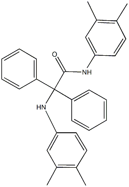 2-(3,4-dimethylanilino)-N-(3,4-dimethylphenyl)-2,2-diphenylacetamide Struktur