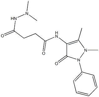 4-(2,2-dimethylhydrazino)-N-(1,5-dimethyl-3-oxo-2-phenyl-2,3-dihydro-1H-pyrazol-4-yl)-4-oxobutanamide 结构式