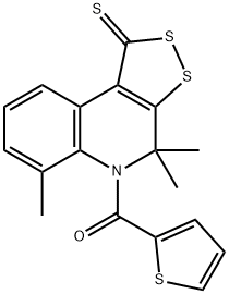 296272-15-6 4,4,6-trimethyl-5-(2-thienylcarbonyl)-4,5-dihydro-1H-[1,2]dithiolo[3,4-c]quinoline-1-thione