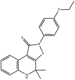 2-(4-ethoxyphenyl)-4,4-dimethyl-4,5-dihydroisothiazolo[5,4-c]quinoline-1(2H)-thione Structure