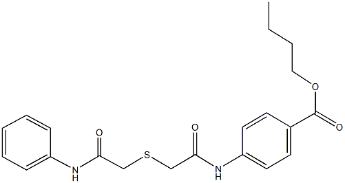 butyl 4-({[(2-anilino-2-oxoethyl)sulfanyl]acetyl}amino)benzoate Structure