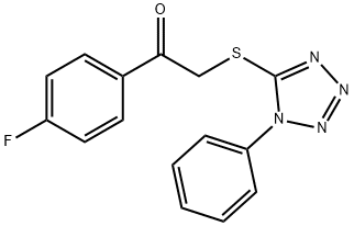 1-(4-fluorophenyl)-2-[(1-phenyl-1H-tetraazol-5-yl)sulfanyl]ethanone 结构式