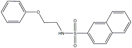 N-(2-phenoxyethyl)-2-naphthalenesulfonamide 结构式