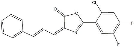 2-(2-chloro-4,5-difluorophenyl)-4-(3-phenyl-2-propenylidene)-1,3-oxazol-5(4H)-one Structure