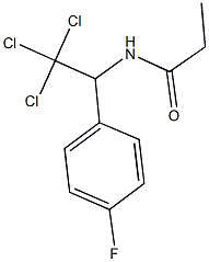 N-[2,2,2-trichloro-1-(4-fluorophenyl)ethyl]propanamide Structure